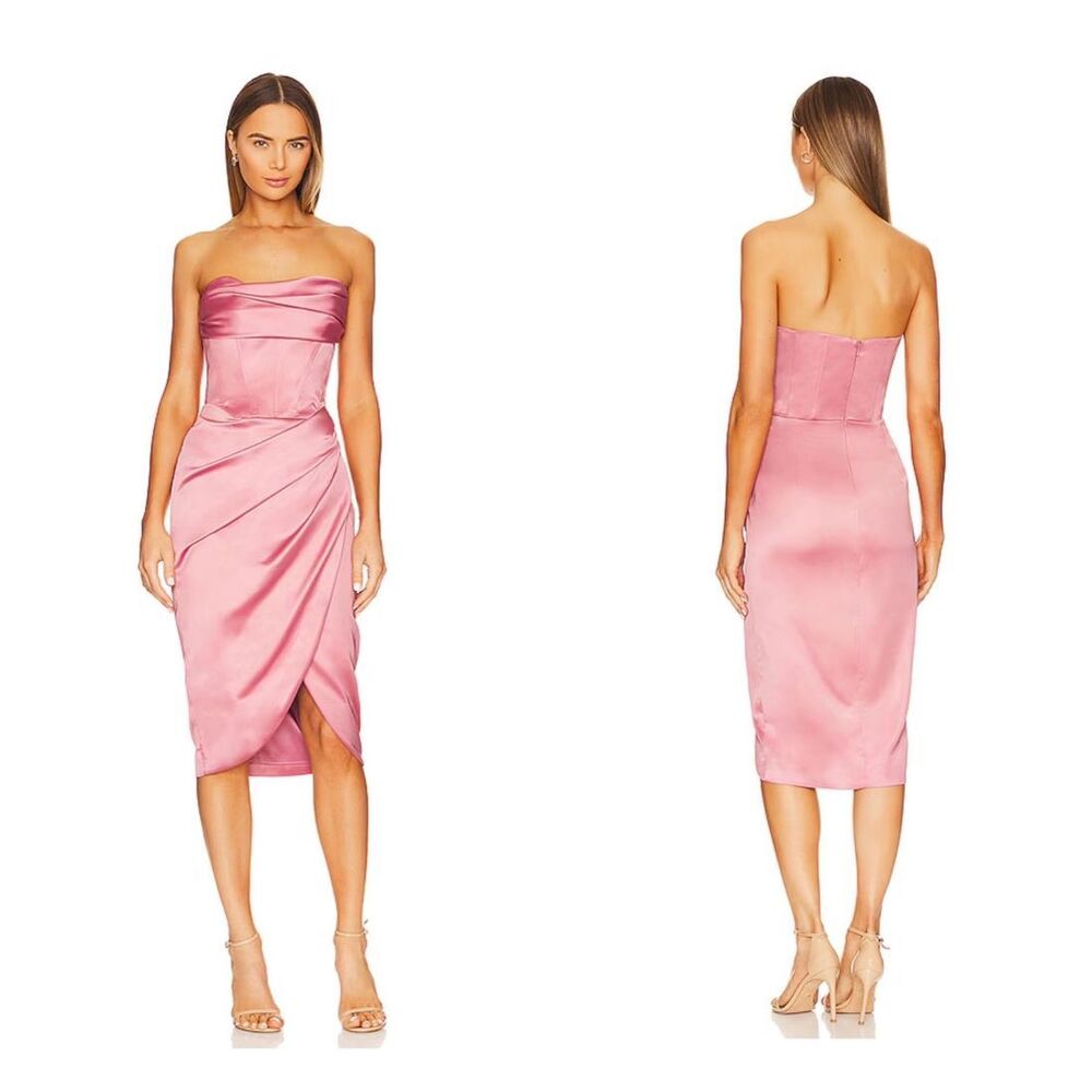 NWT Bardot Jamila Corset Dress in Dusty Rose Size M $139